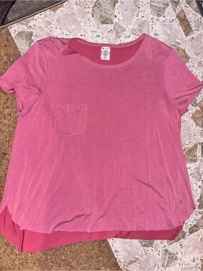 Women's Pink Short Sleeve Pocket Tee